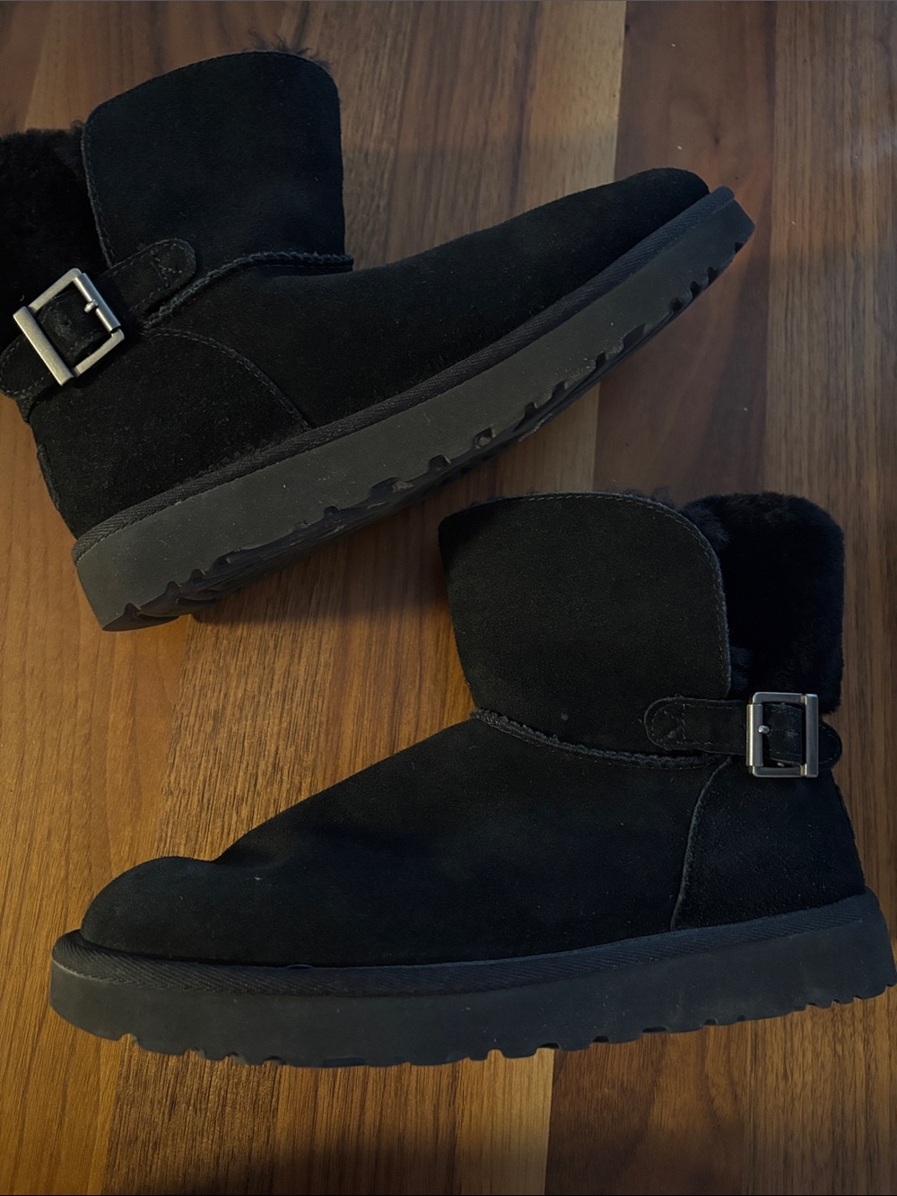 UGG Black Plush-Lined Women's Boots